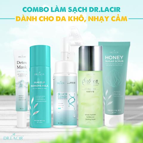 Combo làm sạch dành cho da khô Dr.lacir